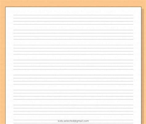 Lined Paper For Kids