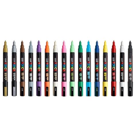 Set Markere Posca Pc M Paint Marker Varf Fin Multicolor Emag Ro