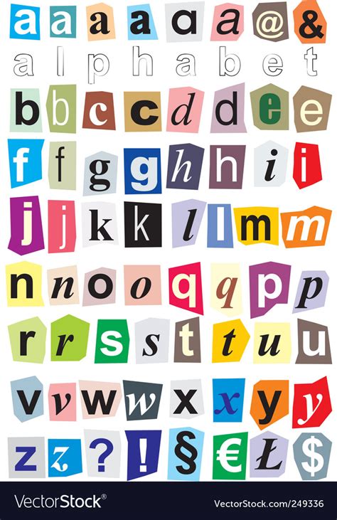 Alphabet small letters Royalty Free Vector Image