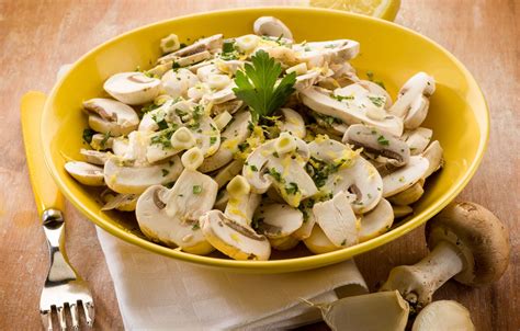 Salade De Champignons Crus Au Yaourt Recette De Salade De Champignons