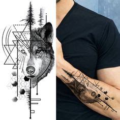 Wolf Tattoo Sleeve Knee Tattoo Sleeve Tattoos Band Tattoo Temporary