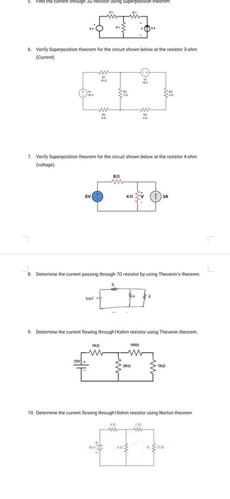 5 Find The Current Through 30 Resistor Using Superposition Theorem Yv 6