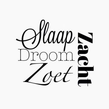 Slaapkamersticker Slaapzacht Droom Zoet Quotes Pinterest Dutch