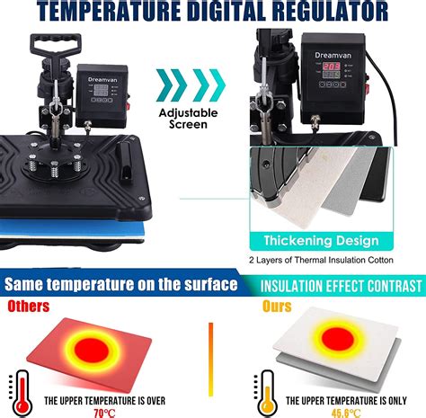 AKEYDIY Máquina de prensa de calor 8 en 1 máquinas profesionales de