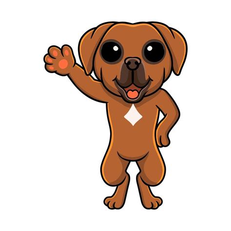 Cute tosa inu cartoon waving hand 16834589 Vector Art at Vecteezy