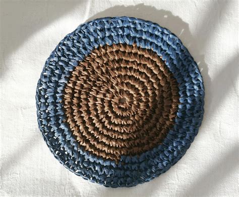 Brown And Blue Natural Placemats Sustainable Placemats Etsy