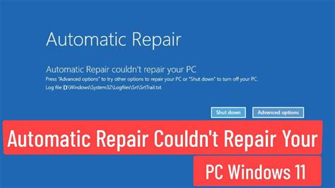 Automatic Repair Couldn T Repair Your PC Windows 11 Fix Windows 11