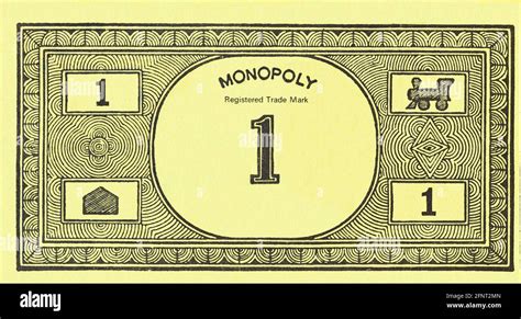 One unit Monopoly Money Note Close up Stock Photo - Alamy