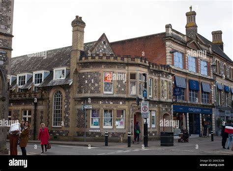 The Town Centre In Winchester Uk Stock Photo Alamy