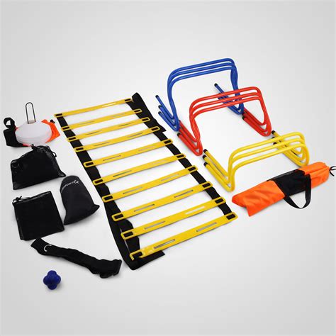 Multi Sports Soccer Fitness Speed Training Equipment Kit Set 2 Ladders ...