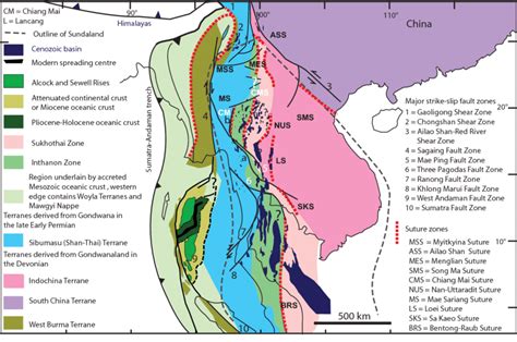 3 Geological Terrane Map Of Se Asia Modified From Searle And Morley