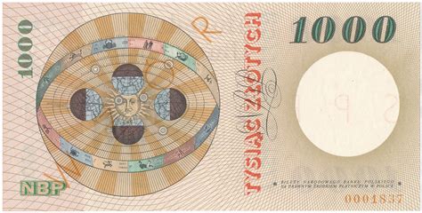 Banknot 1000 złotych 1965 Kopernik SPECIMEN seria A archiwum niemczyk pl