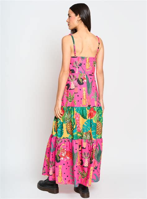 Ripley Vestido Barbados Largo Print