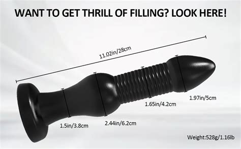 11 pulgadas enorme largo dildo anal enorme culo enchufe grandes perlas anales con succión de