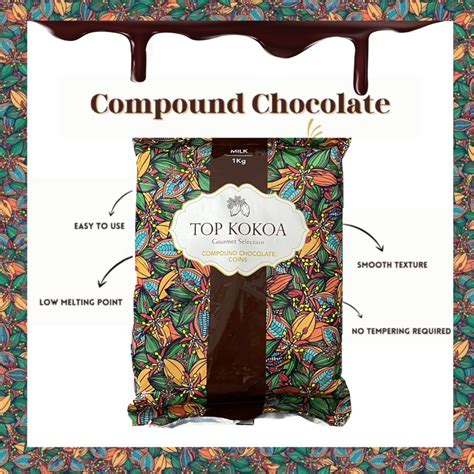 TOP KOKOA GOURMET SELECTION COMPOUND CHOCOLATE COINS DARK MILK 1KG