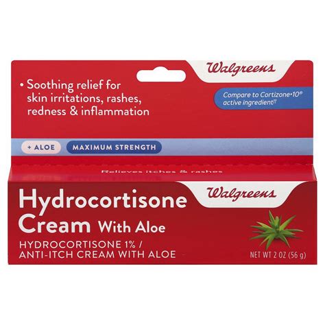 Walgreens Hydrocortisone Cream With Aloe Maximum Strength Walgreens