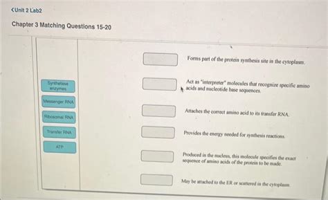 Solved Chapter 3 Matching Questions 15 20 Chegg