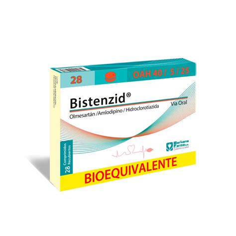 Bistenzid 40 5 25 Mg Comp Rec X 28 Berkanafarma S A