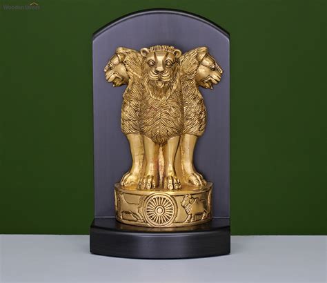 Buy Brass Ashoka Stambh Emblem Ashok Chakra Pillar Memento Sculpture ...