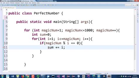 Java 1 Ch 6 Exercise 6 Perfect Number Solution YouTube