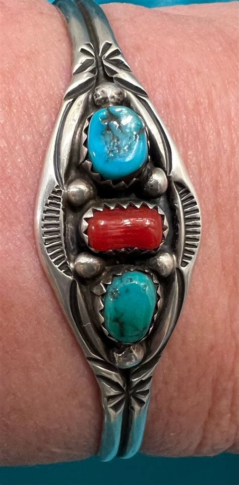 Southwestern Coral And Sterling Gem