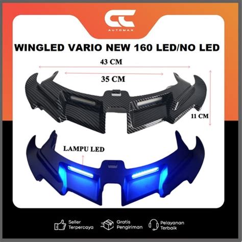 Jual Winglet Wingled VARIO 160 NEW LAMPU LED Hitam TANPA LAMPU