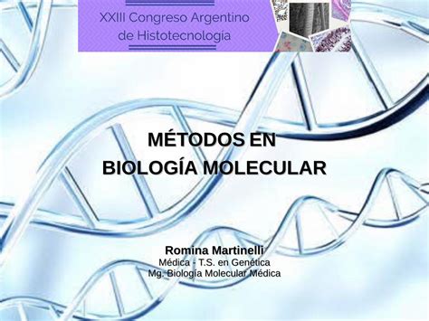 Pdf MÉtodos En BiologÍ 8 Charla Congreso Ht Biologia Molecular