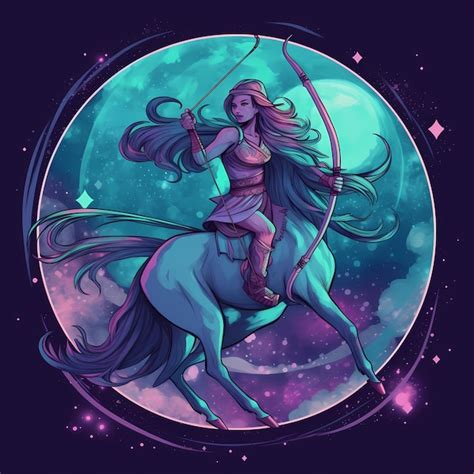 Premium Vector Sagittarius Zodiac Sign Archer Centaur Shoots A Bow Horoscope Astrology Icon