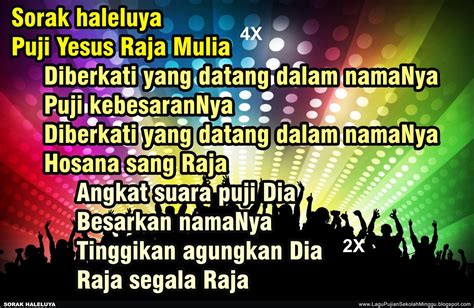 Lirik Lagu Haleluya Pujilah Tuhan Haleluya Mulialah Namanya Delinews Tapanuli