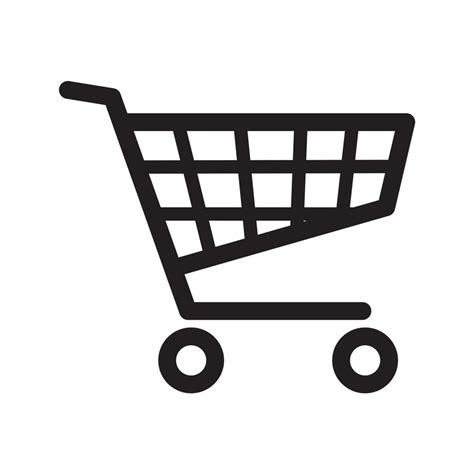 Trolley Thin Line Add To Shopping Cart Icon Vector Illustration For