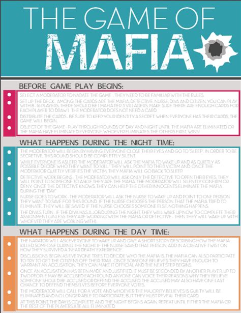 Mafia Game Cards Printable The Best Way To Play Editioncards