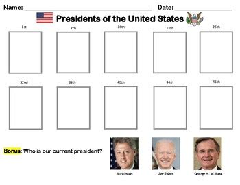 U.S. Presidents Timeline by Exceptional Learning Resources | TPT