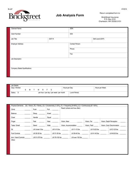 Free 15 Job Analysis Forms In Pdf Ms Word