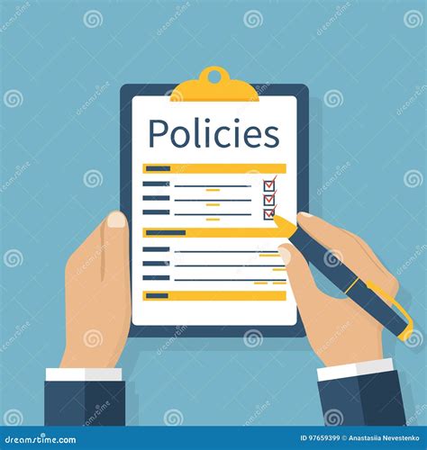 Policies Vector Illustration Stock Vector Illustration Of Insurance