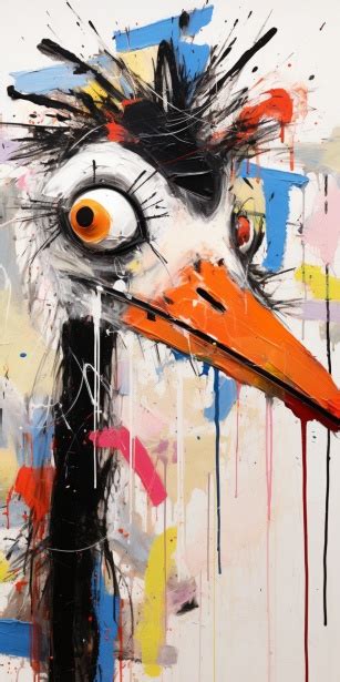 Funny Abstract Ostrich Portrait Free Stock Photo Public Domain Pictures