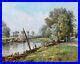 Tableau Paysage Bord Rivi Re P Niches Seine Marne Impressionniste Huile