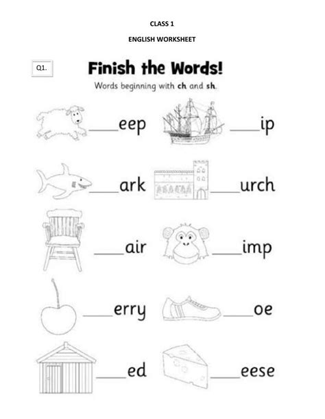 Sh Phonics Worksheets Sound It Out Phonics Worksheets Library