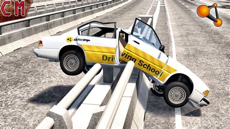 Student Driver Crashes Learning To Drive Fails Beamng Drive Youtube