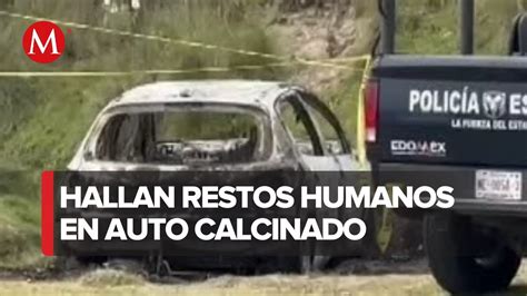 Encuentran un vehículo calcinado con restos humanos al interior en