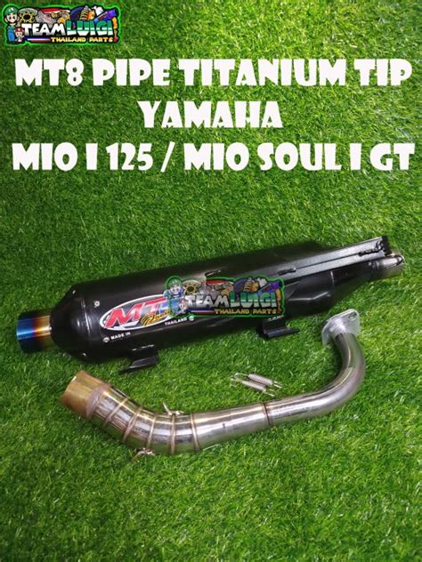 Mt Pipe Yamaha Mio I Mio Soul I Gt Titanium Tip Big Elbow