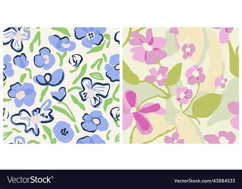 Pastel color flower pattern Royalty Free Vector Image