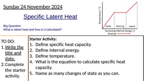 Gcse Physics Specific Latent Heat Complete Lesson Teaching Resources