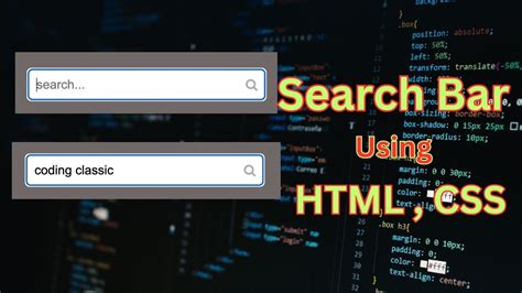 How To Create Simple Search Bar Html And Css Tutorial Youtube