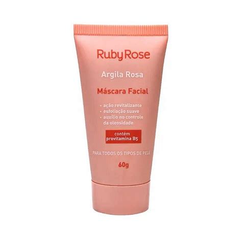 Mascara Facial Argila Rosa Ruby Skin Ruby Rose Maquiare