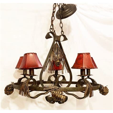 Rustic Vintage Lodge Pine Cone Chandelier Chairish