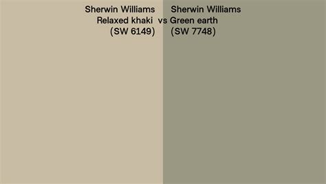 Sherwin Williams Relaxed Khaki Vs Green Earth Side By Side Comparison