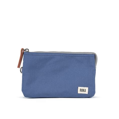 carnaby burnt blue recycled canvas roka london