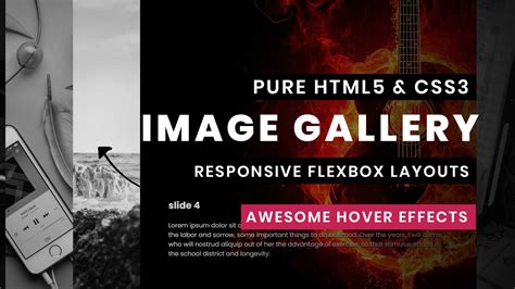 Responsive Image Gallery Using Flexbox With Hover Effects