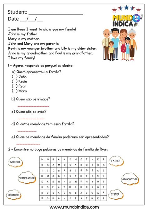 10 Atividades de Inglês 7 Ano para Imprimir
