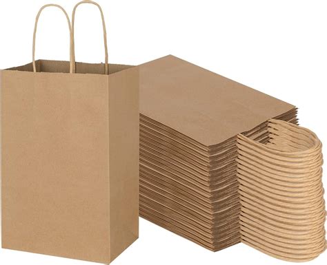 Toovip Pack X X Inch Small Plain Brown Kraft Paper Bags